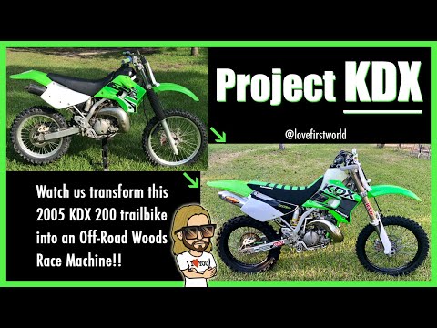 KDX Project - 2005 Kawasaki KDX 200 Complete Rebuild Woods Weapon - Bike Build - Project 2 Stroke