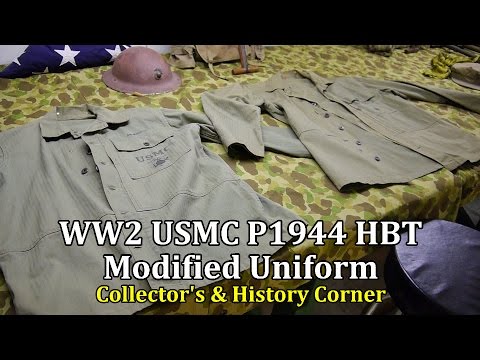 World War 2: USMC P1944 HBT Modified Uniform | Collector's & History Corner