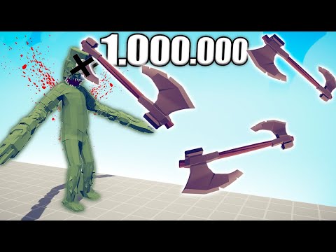 1.000.000 DAMAGE AXE THROWER 1 vs 1 TOURNAMENT - TABS | Totally Accurate Battle Simulator 2023