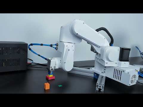 3D printed robot arm building LEGO - PAROL6