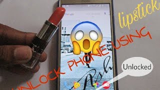 Unlock iphone or any android phone with lipstick and scotch transparent tape