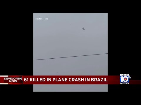 Chilling videos show passenger plane in free fall from sky in Brazil