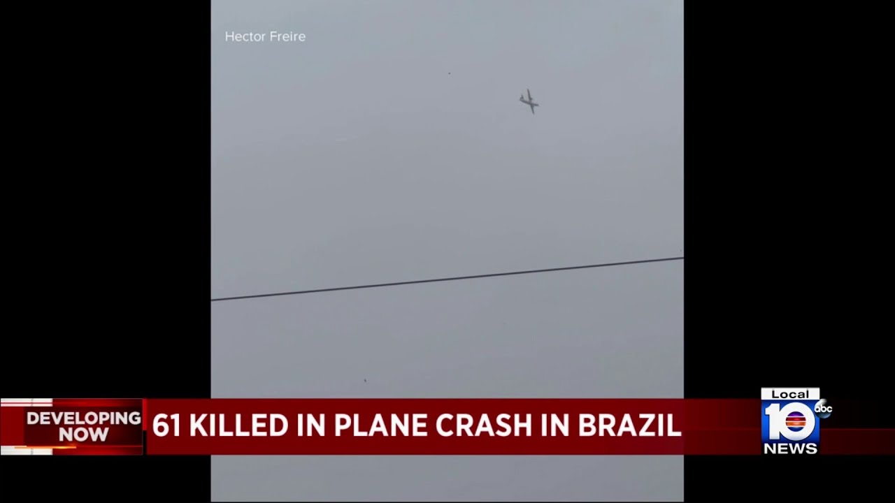 Chilling videos show passenger plane in free fall from sky in Brazil