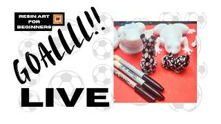 GOALLLLLLL!!! Soccer Ball Animals LIVE | Resin Art Beginners Tutorial | Acrylic Pens