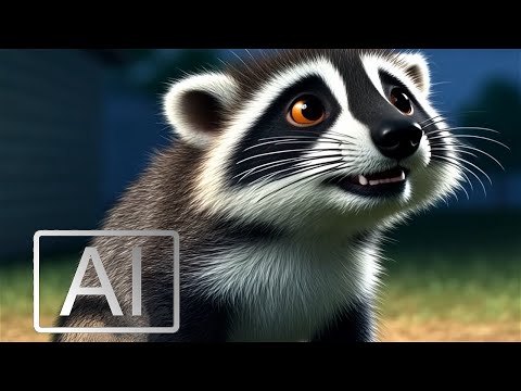 Jack-Jack fighting Raccoon but AI ruins it