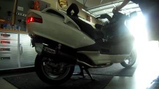 preview picture of video '2007 burgman 650 with GPR speedcone exhaust'