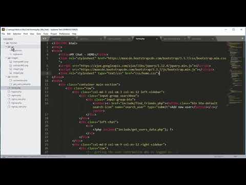 Php Chat Application Tutorial 07 Working On Home Page Php Projects
