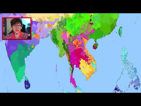 World Map Divided by LANGUAGE ONLY
