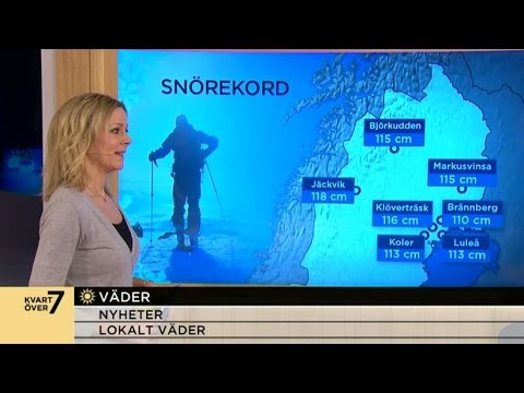 "Flera snörekord i norra Sverige" - Nyhetsmorgon (TV4)