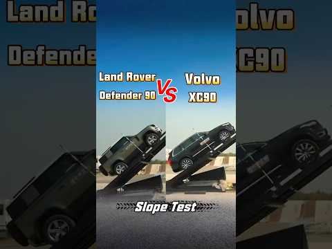 Land Rover Defender 90 vs Volvo XC90 Slope Test #suv #automobile #landrover #volvo