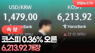 [속보] 코스피 0.36% 오른 6,213.92 개장 / 연합뉴스TV (YonhapnewsTV)