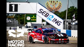 project motor racing: GT4 -Mustang at Sebring, solid field and a podium, nice clean race.