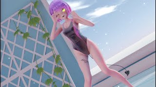 【 4k / MMD 】水着の常闇トワ - ハイファイレイヴァー | [request] #hololive #常闇トワ