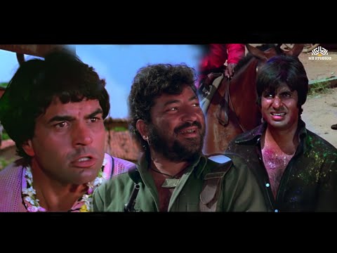 गब्बर ने किया गांव पे हमला - ये है ठाकुर के फौजी | Action Scene | Sholay Hindi Movie