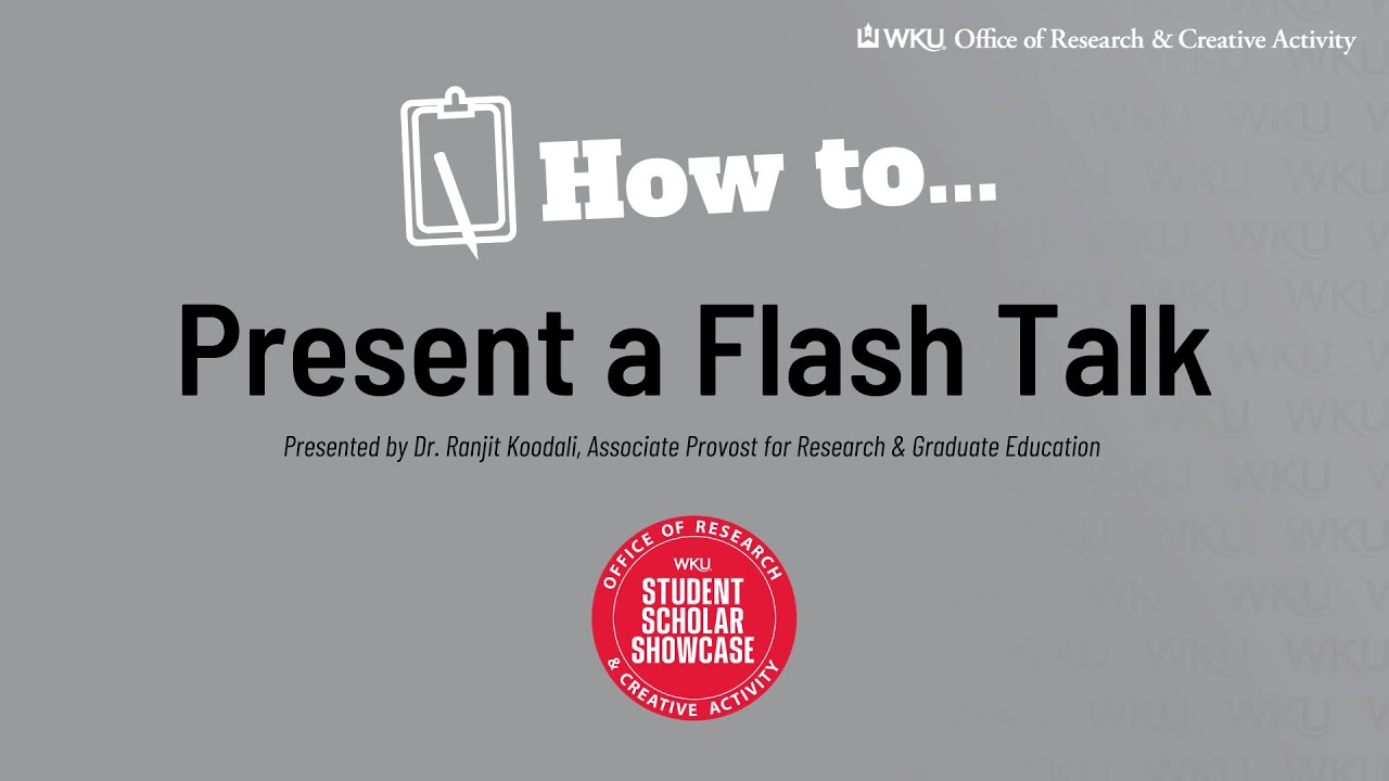 How to Present a Flash Talk Video Preview