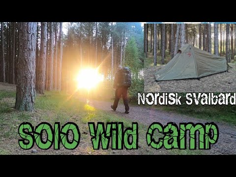 Nordisk Svalbard 1 PU tent review | Wild camping alone in a Pine Forest UK