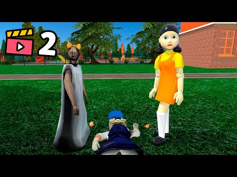 Granny vs Squid Game vs Ice Scream - funny horror school animation (Compilation #2)