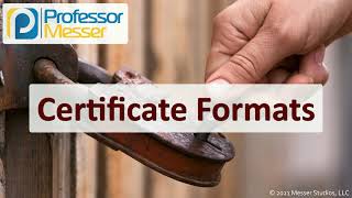 Certificate Formats - SY0-601 CompTIA Security+ : 3.9