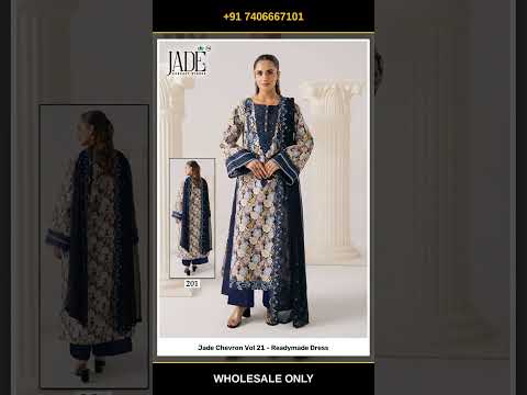 Jade Chevron Vol 21 - Readymade Dress – product video thumbnail