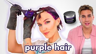 Dyeing my hair with Xmondo Super Purple to try it out