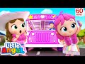 Wheels on the Pink Party Bus + 35 Minutes of Little Angel Kids Songs & Nursery Rhymes