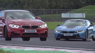 BMW i8 versus M4 - track battle