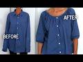 DIY MEN S SHIRT REFASHION Upcycle Men S Shirt Into Women S Peasant Blouse