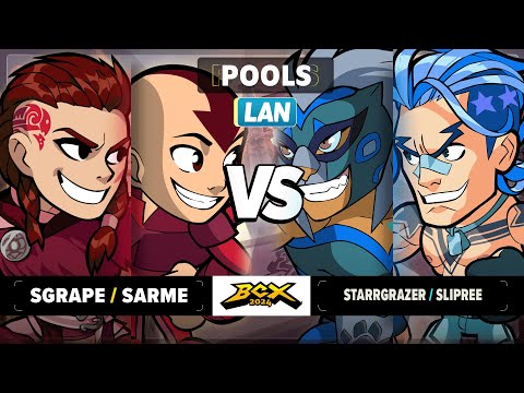 Sgrape & Sarme vs Starrgrazer & SlipRee - Pools - Brawlhalla World Championship 2024 - LAN 2v2