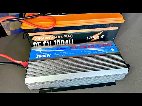 Testing the new 24v GIANDEL 3000 watt inverter. Solid machine!