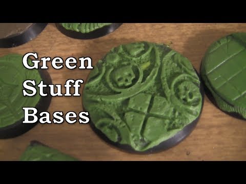 Making Textured D&D Mini Bases With Green Stuff and Oyumaru