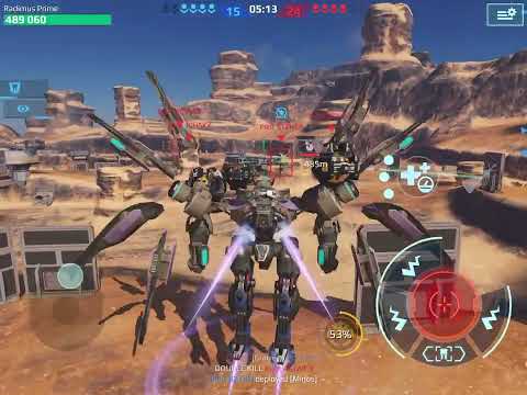 War Robots Test Server- The new Titan Aether with Glaive and Lance weapons last minute Win