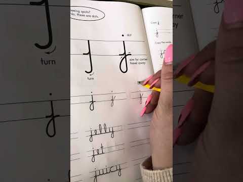 Learning lowercase letter “j”