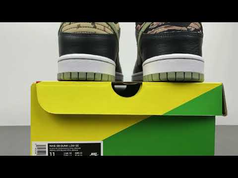 2021 Releaseing Nike Dunk Low SE Crazy Camo DH0957 001 Reviews Unboxing On Feet