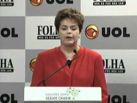 Dilma no debate do UOL - Aviação