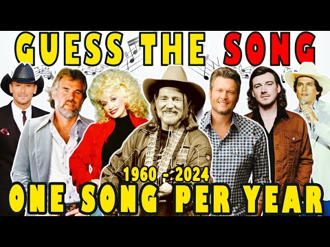 Guess The Songs - One Song per Year Country Songs 🤠 1960 - 2024 | Country Hits Music Quiz 🎶
