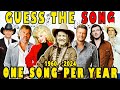 Guess The Songs One Song Per Year Country Songs 1960 2024 Country Hits Music Quiz
