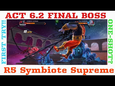 Symbiote Supreme vs Act 6.2 The Champion boss! FIRST TRY! MCOC