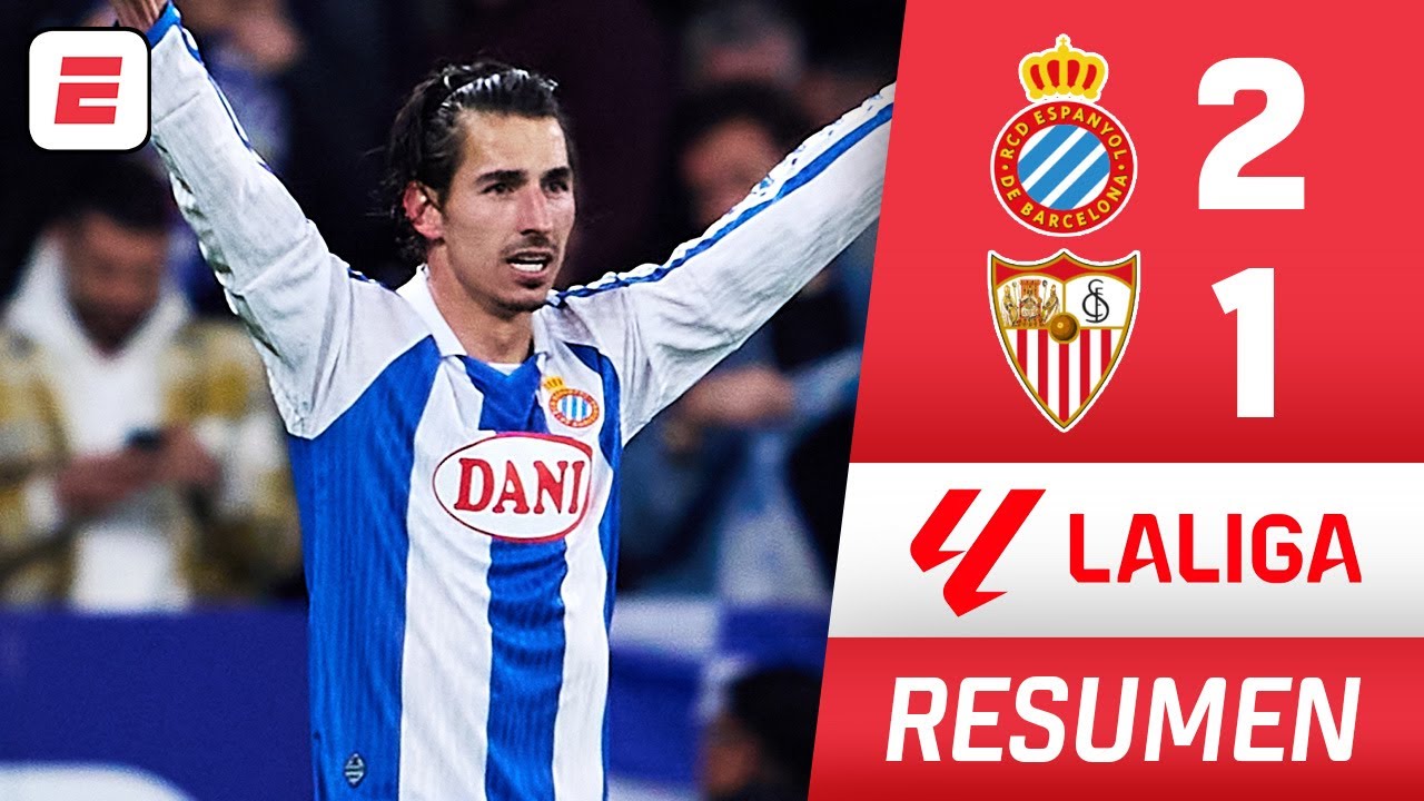 ESPANYOL venció 2-1 al SEVILLA con GOLES de Pere Milla y Roberto Fernández | Resumen | La Liga