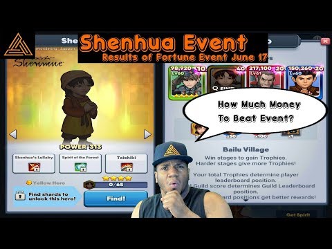 Sega Heroes - Legendary Shenhua Event - Results of Fortune Event June 17