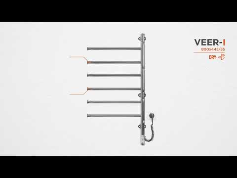 Электрический полотенцесушитель Mario Веер-I TR 2.3.0408.11.P (4820111355617, 800x445, с таймером)