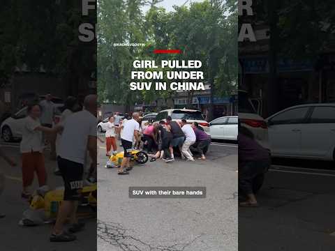 Girl pulled from under SUV in China