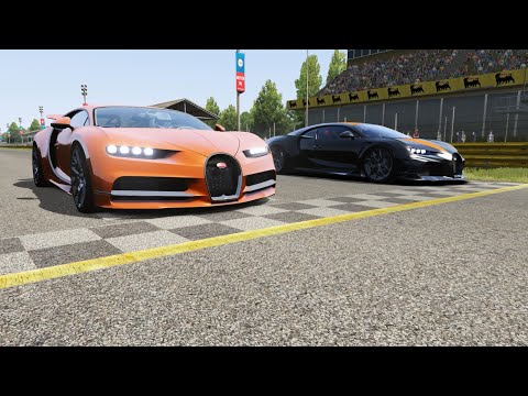 Bugatti Chiron Black Track Edition 1661 HP vs Bugatti Chiron Super Sport 300+ at Monza Full Course