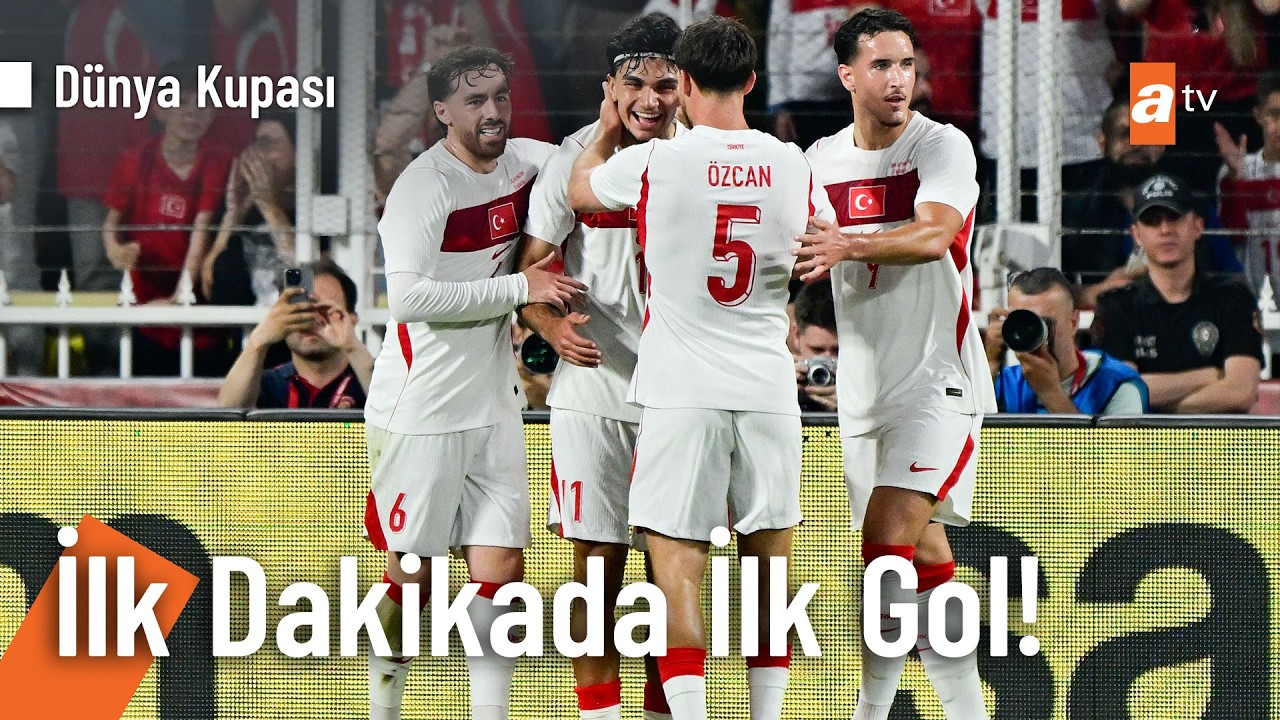 Maçın ilk dakikasında ilk gol Orkun'dan geldi - Türkiye 1 - 0 Kuzey Makedonya