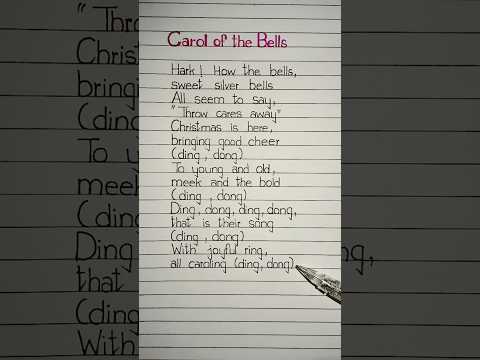 Carol of the Bells Lyrics Song by John Williams part 1 #carolofthebells #johnwilliams #lyrics
