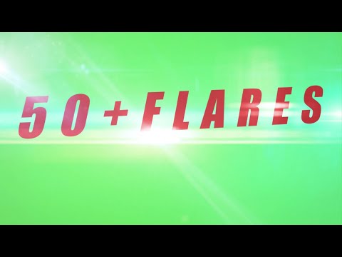Lens flare green screen (50+ Effects 4K + black screen version / free Download)