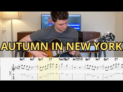 How to play: Autumn in New York - Jazz Standard tabs + notation