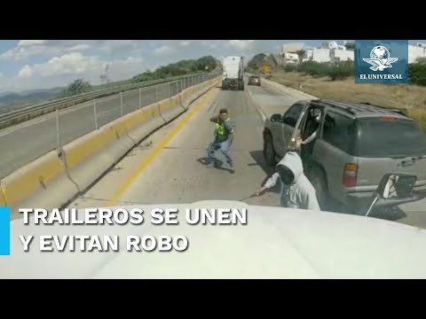 Ladrones son embestidos por tráileres en la autopista Querétaro-Celaya