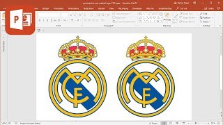 How to create Real Madrid logo in Microsoft PowerPoint (Tutorial)