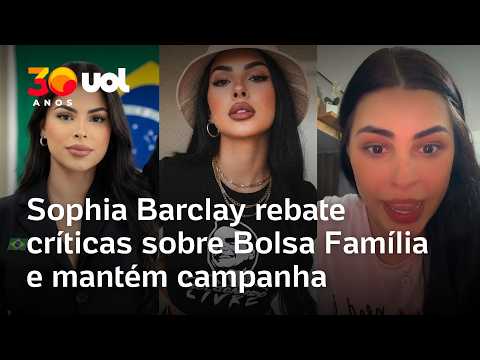 Sophia Barclay quebra silêncio sobre ter recebido Bolsa Família e confirma candidatura; veja vídeo