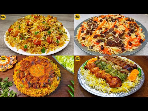 4 Best Rice Recipes For Dinner/Iftar/Dawat/Party by Aqsa's Cuisine,Easy Dinner Recipes Biryani Pulao